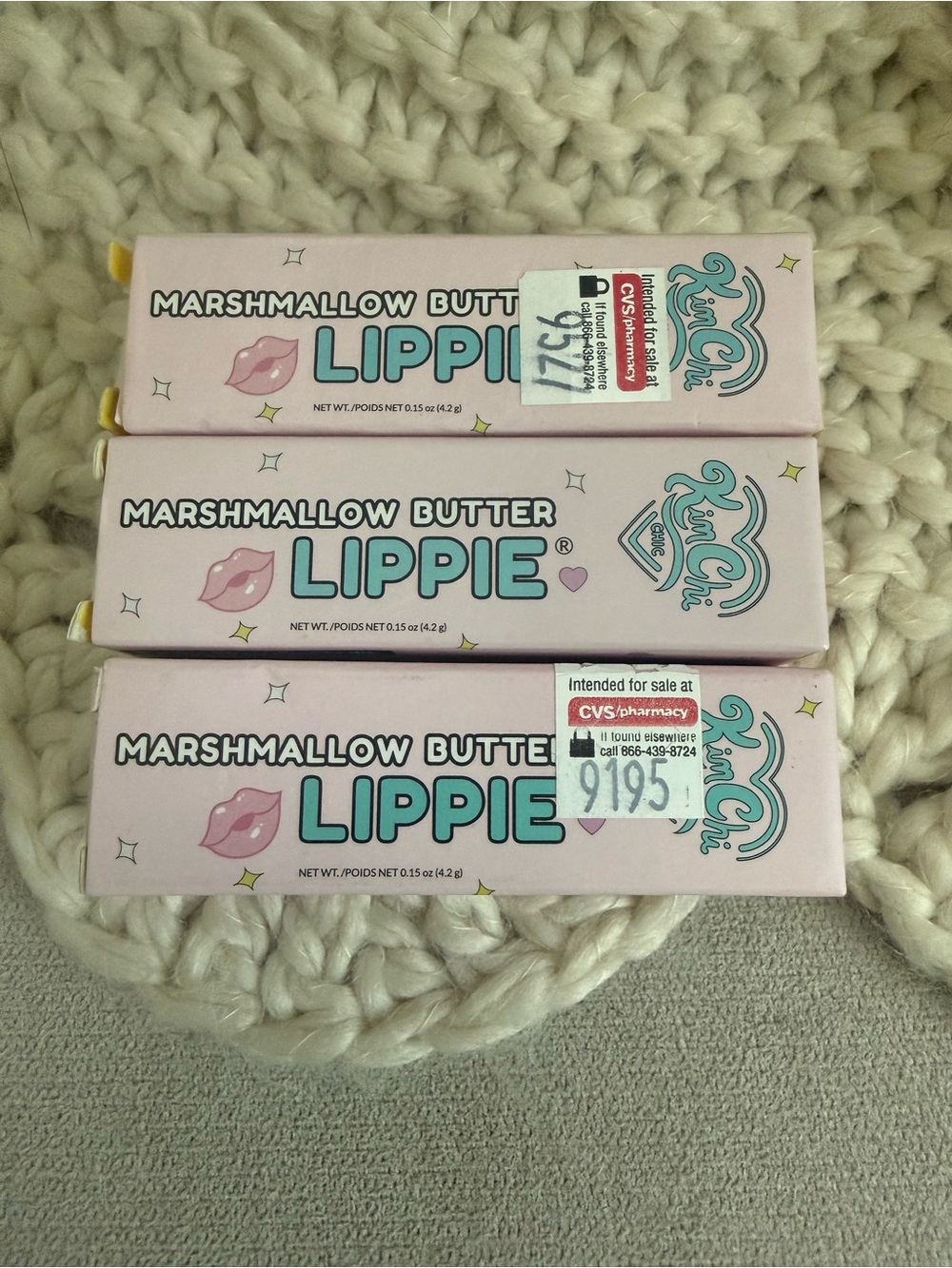 Marshmallow Butter Lippie - set of 3
